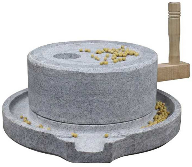 맷돌 믹서기 가정용 전통 방앗간 곡물 콩 콩국수 두부, 4. 20x30+비흘림 나무손잡이+나무 프레임