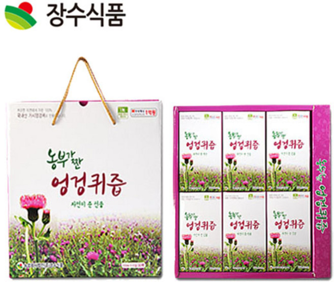 장수식품 국내산100% 농부가 짠 엉겅퀴즙 100ml, 1박스