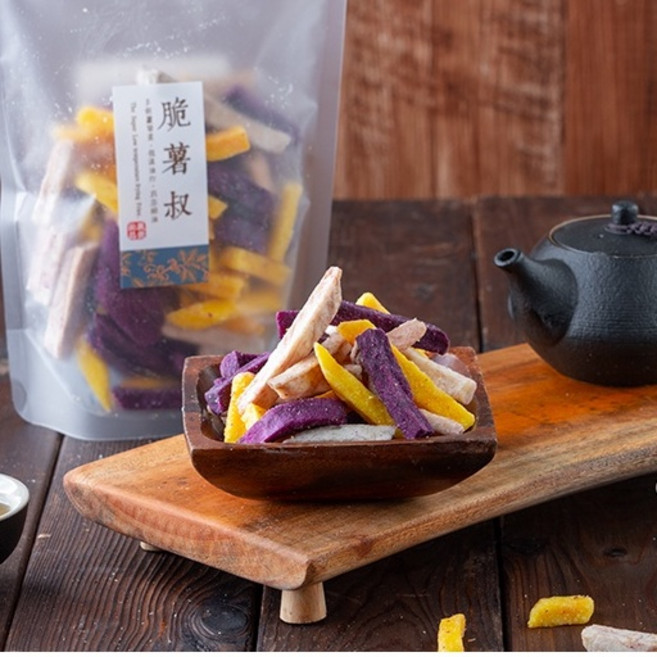 展榮商號 黃秋葵 蔬菜脆條零食, 1個, 三色脆薯叔140g, 140g