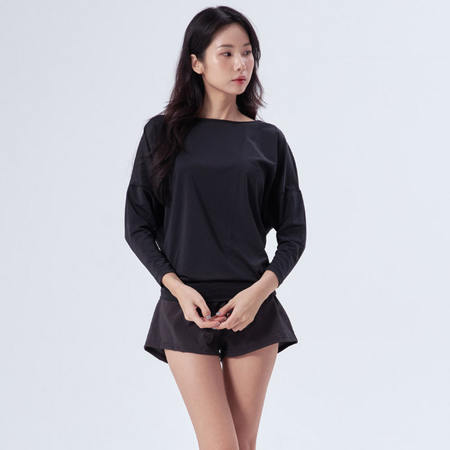 여성 루즈핏래쉬가드+보드숏 워터레깅스 세트 여자 가오리핏 수영복 상하의, XL(LR-03), XL(LP-55)