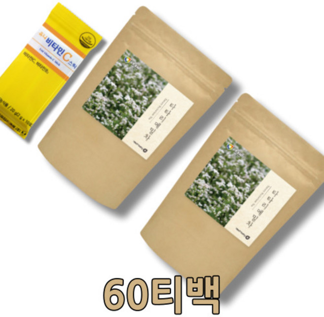 매밀차 쓴메밀차 카페인없는차 타타리메밀 흑메밀차 타타리메밀차 타타리, 2개, 1.2g, 60개입