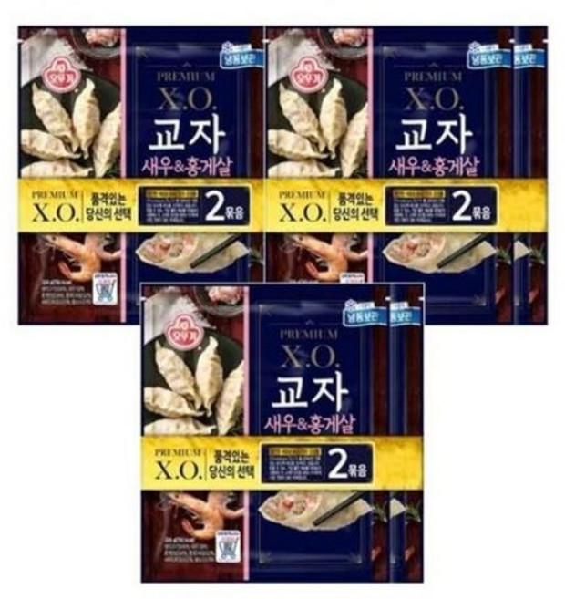 [오뚜기] XO 교자새우&홍게살 만두 324g x 6봉, 6개