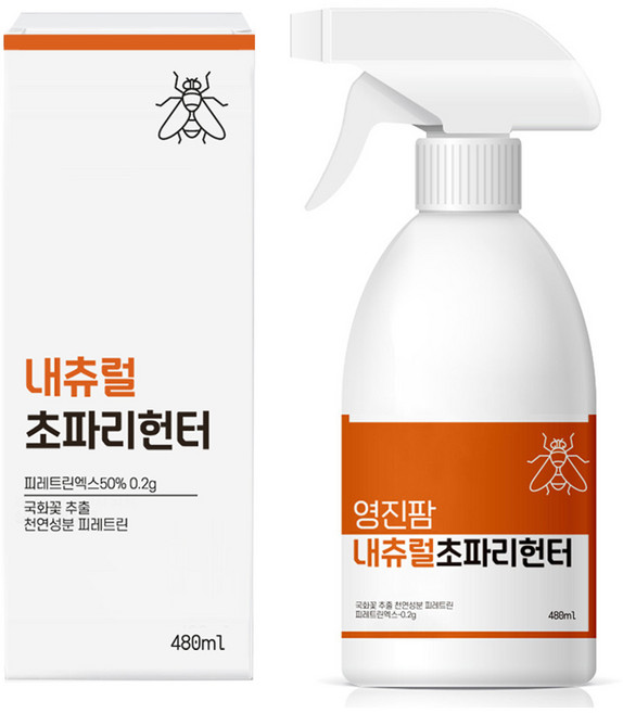 내츄럴헌터 480ml 국화꽃 추출물 퇴치제 초파리 벼룩파리 진드기 톡토기 책벌레 퇴치, 1개, 1개입