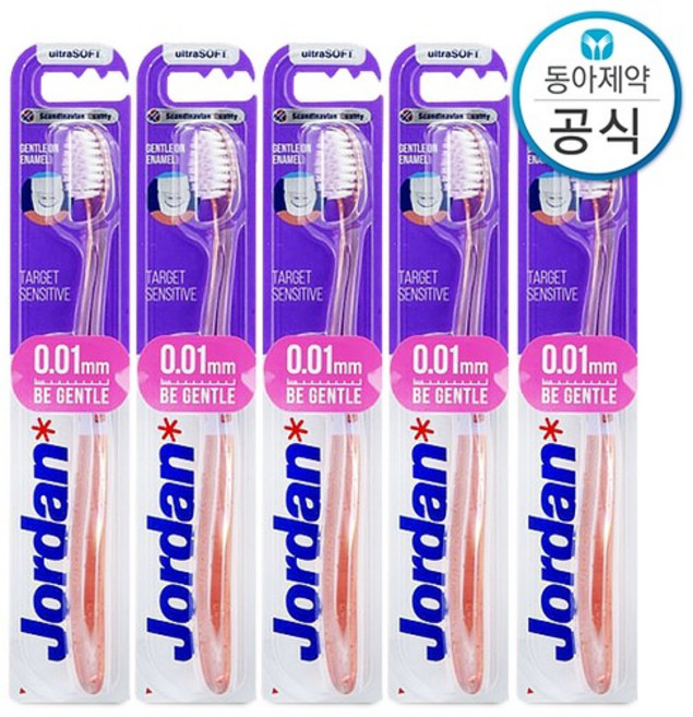 조르단 타겟 센서티브 초미세모 칫솔 5개, 1개입