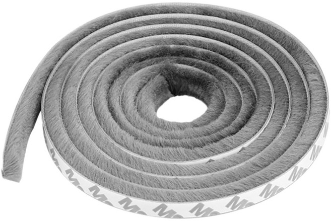 20M 모헤어 문풍지 문틈 틈새 막이 현관문 바람 틈막이 창문 문틈새 벌레 차단 현관 방문 창틀 테이프 풍지판, R99547I(털길이 23mm x 총길이 20M, 1개