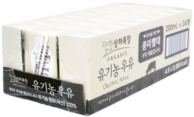 상하목장 유기농 우유, 200ml, 24개