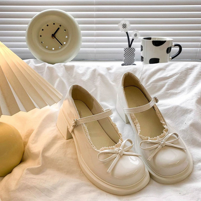 FANSYLI 여성 로퍼 5cm 심플 빈티지 구두 발편한 통굽 단화 X2603M4