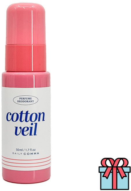 데일리콤마 퍼퓸 데오드란트 스프레이 코튼베일 + 사은품(니플패치), 4개, 50ml