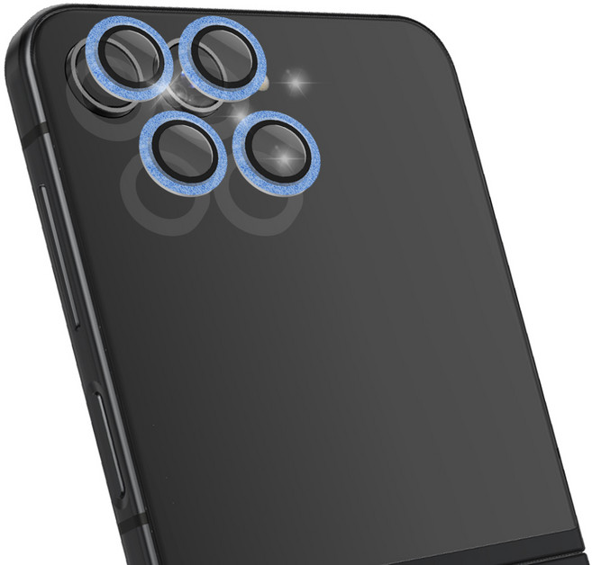 투에이비 갤럭시 Z 플립7 호환 메탈링 프레임 카메라 강화유리, 2세트