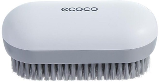 【ECOCO】意可可洗衣刷 洗衣服 專用刷 不傷衣 家用 板刷 不掉毛 兒童 圓柄 涮子, 1個, E2220白色