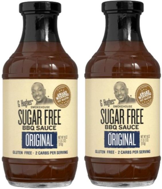 지휴즈 스모크하우스 BBQ 소스 오리지널 무설탕, 2개, 510g