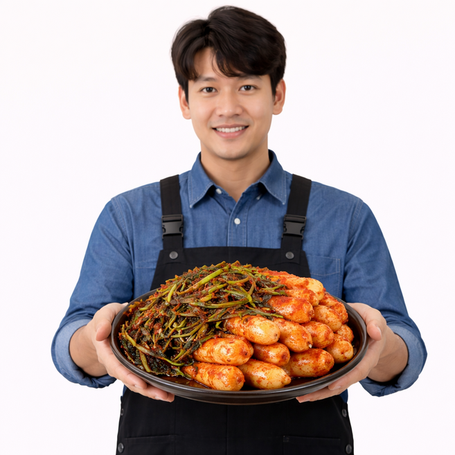 일등농수산 프리미엄 국산 100% 전라도 총각김치, 1개, 1kg