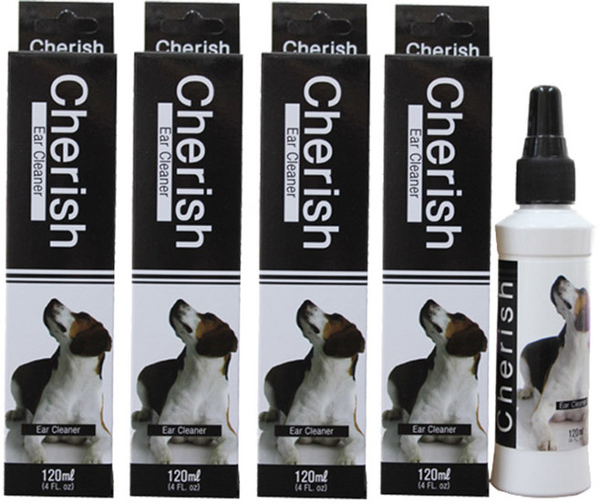 체리쉬 강아지 귀 세정제, 4개, 120ml