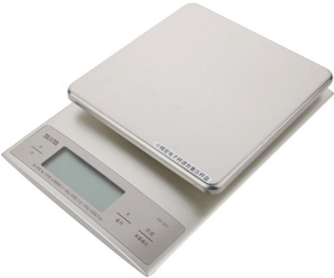 TANITA KD-321 料理秤, 3kg, 金屬原色