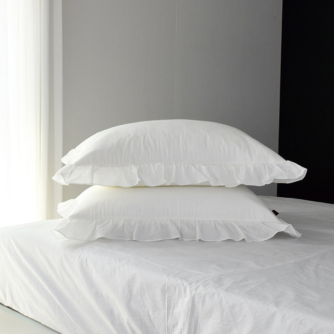 브릴랑 국내산 순면60수 누빔 프릴베개커버 50x70 2p