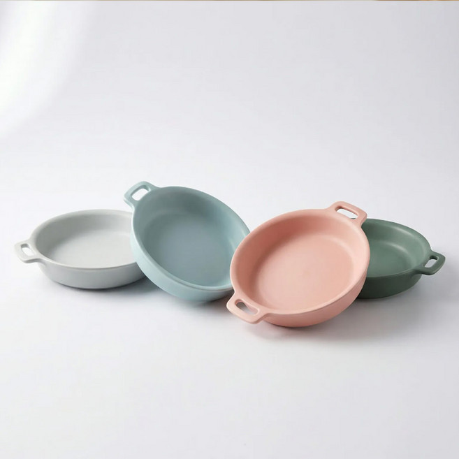 DAMDA 에밀리 접시 4P 캠핑 나들이 앞접시 전자레인지 용기, 1세트, 대형4P