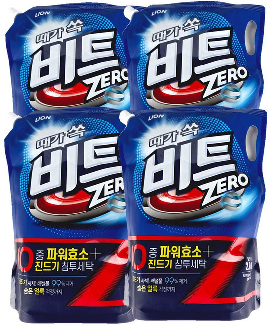 비트 액상세제 일반용 리필, 2L, 4개