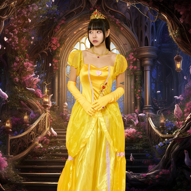 벨 드레스 공주 코스프레 반티세트 졸사컨셉 체육대회 할로윈 의상 코스튬