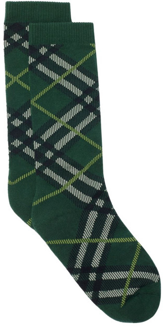 버버리 체크 코튼 혼방 양말