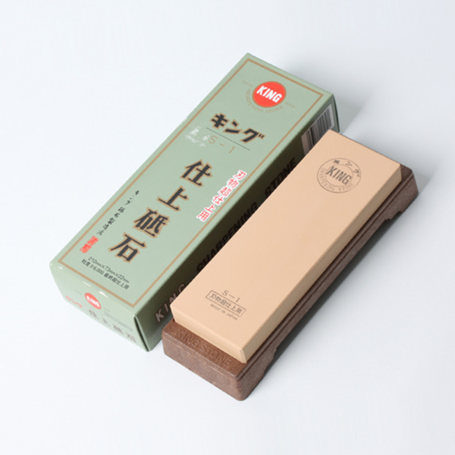 6000방 마츠나가 일본정품 킹숫돌 S-1 칼갈이 마무리숫돌 연마석, 1개