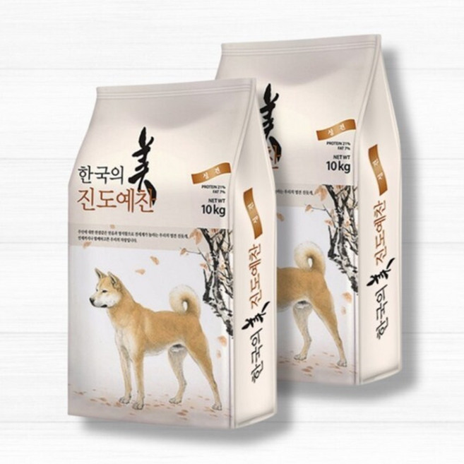 진도예찬 성견용 진돗개 건식사료 2p, 10kg, 2개