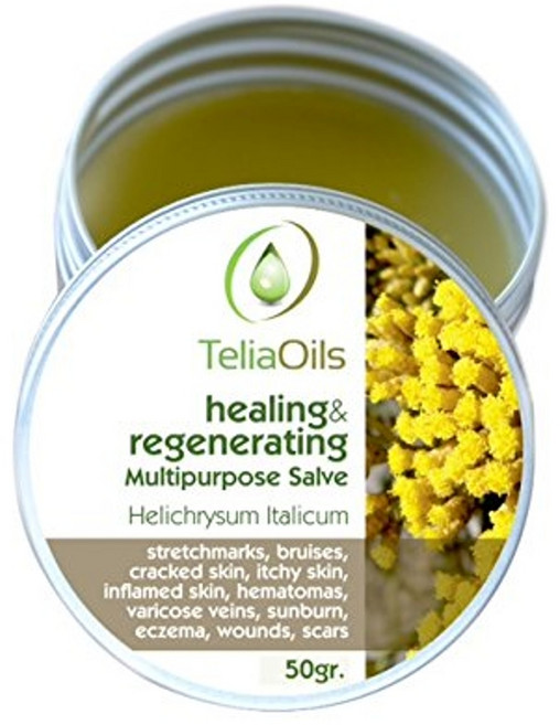 튼살 염증성 피부 혈종 정맥류 주름 흉터를 위한 helichrysum italicum 다목적 연고 1.7oz50ml, 1개