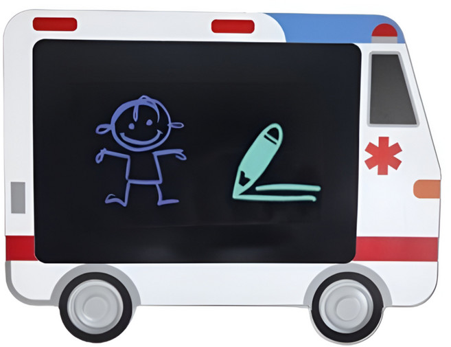 티버디 유아 드로잉패드 10.5인치 대화면 LCD 컬러 그림판 전자노트 스케치 놀이 태블릿, 앰블런스