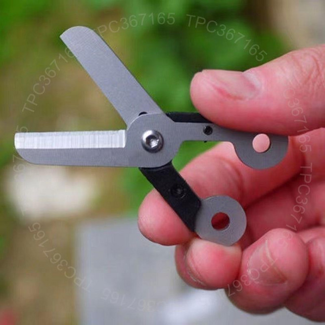 戶外 EDC 迷你剪刀 不銹鋼 隨身工具 鑰匙扣掛件 利小剪子 旅行野營用品, 1個