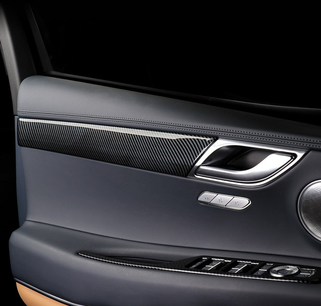 카스타 호환 GV80 우드 카본 몰딩 도어프레임 커버 차량 튜닝 용품 드레스업, 카본 4P