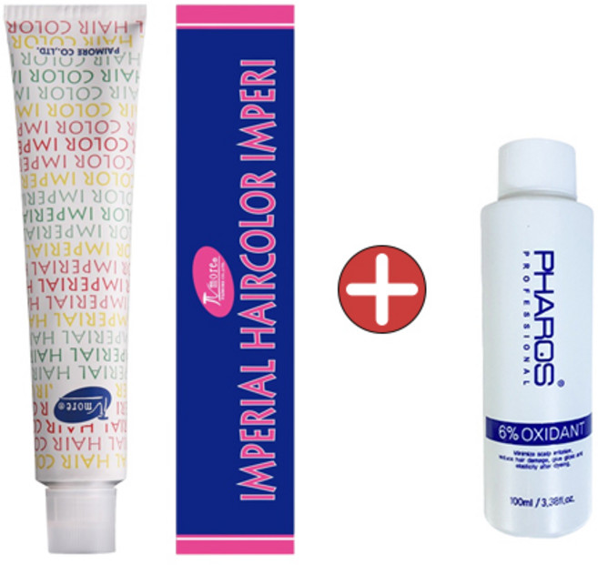 파이모아 임페리얼 헤어컬러크림 + 산화제 증정, 1개, GR-7 [새치커버]