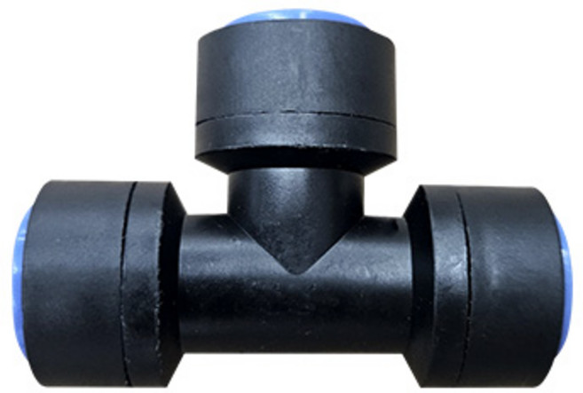 HK sell 코어라인 스프링클러 액세서리 호스 연결 추가 부품, 원터치 T자 호스 커넥터(9/12mm), 원터치 T자 호스 커넥터(9/12mm), 1개