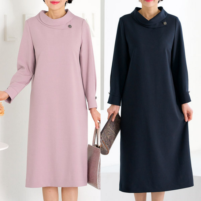 [엄마옷 로즈맘] 캉진폴더카라넥원피스