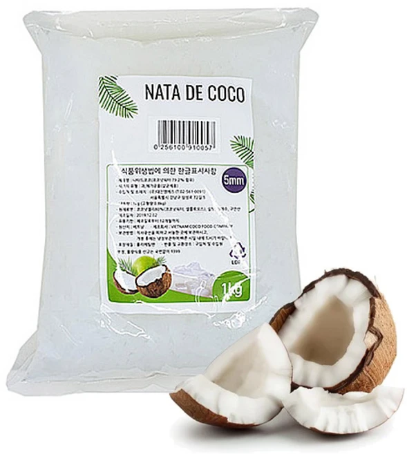 나타드코코 코코넛젤리 큐브타입 5mm, 1kg, 1개 - 쿠팡