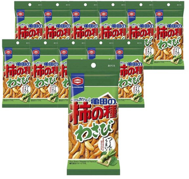 KAMEDA 감씨과자 와사비 미니 57g, 12개