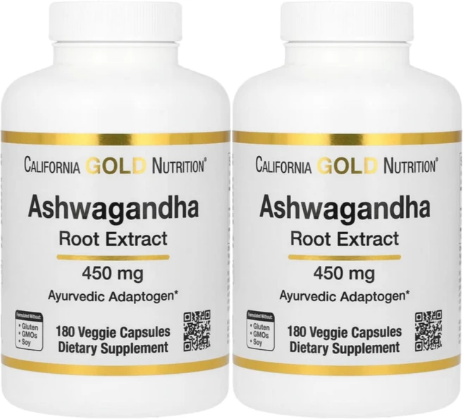 캘리포니아 골드 뉴트리션 아슈와간다 450mg 180정 x 2개 - 쿠팡