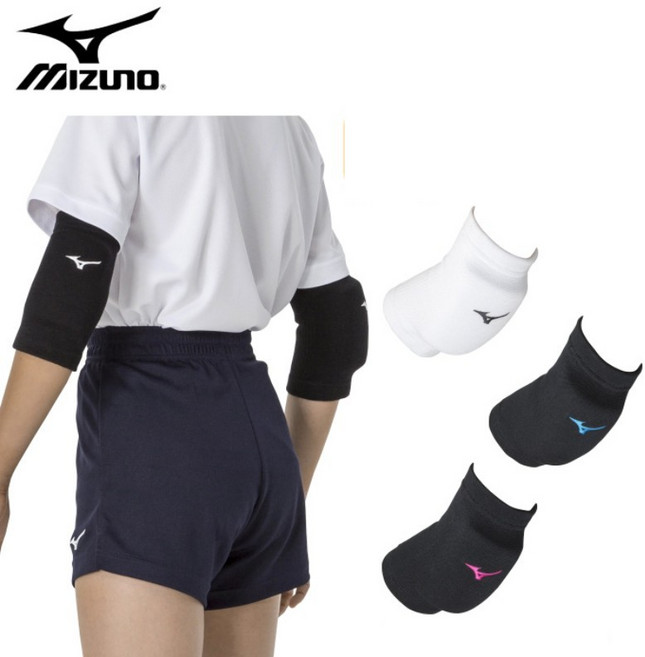 미즈노 스포츠 서포터 팔꿈치 보호대 소프트 패드 2개V2MYA40109, 블랙화이트, 1세트