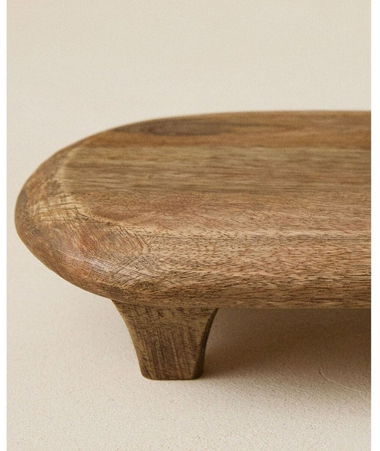 자라홈 브랜드관 다리가 있는 원목 도마 46283042700, 5.5 x 15 x 25.5 cm, 브라운