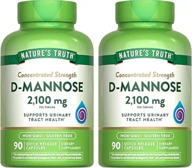 네이처스 트루스 농축 강도 d-만노스 2 100mg 빠른 방출 캡슐 90정(캡슐 1정당 700mg) 2 SET, 90정 - 쿠팡