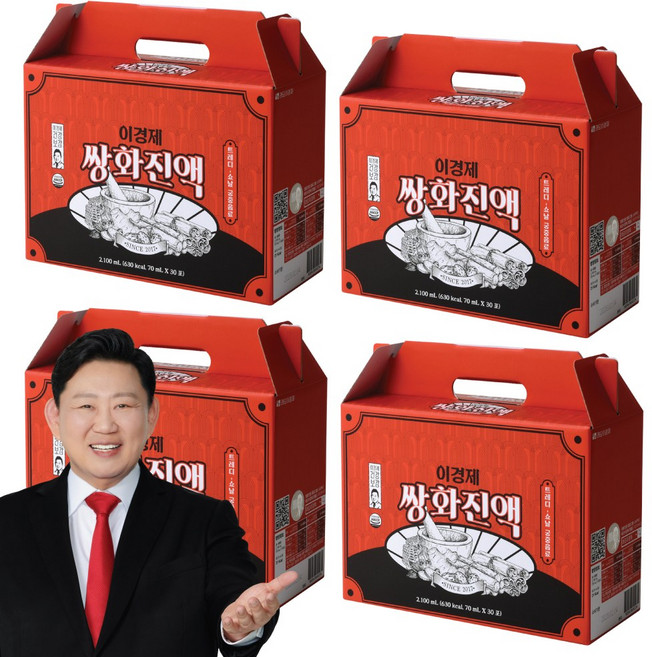 이경제원장 쌍화진액 쌍화탕 무설탕 쌍화차, 4박스, 30개입, 70ml