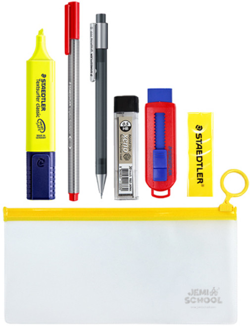 (재미스쿨) 스테들러 필기구세트 개별포장 필기구 단체선물 펜세트, 단품, 단품