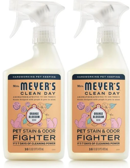 메이어스 클린 데이 반려동물 얼룩 냄새 제거제 오렌지 블라썸 향 16온스 2개입 - 쿠팡