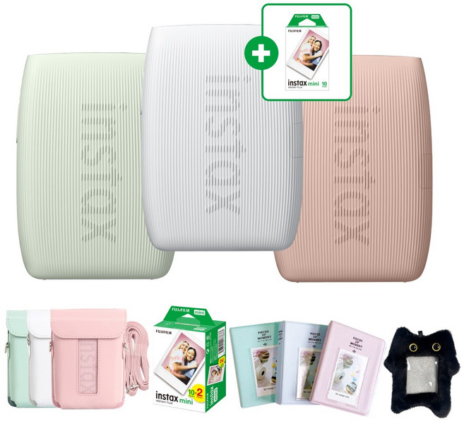 인스탁스 미니링크3 포토프린터+필름20매+전용가방+선물SET, 1세트, 클레이 화이트
