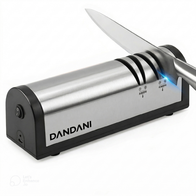 단다니 전동칼갈이 충전식 무선 자동 칼 가위가는 기계, 1개, 실버