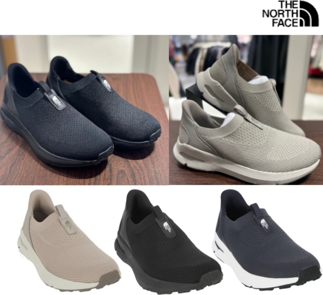 국내백화점판 노스페이스 슬립온 남여공용 경량 니트 스니커즈 데일리 일상 발편한 신발