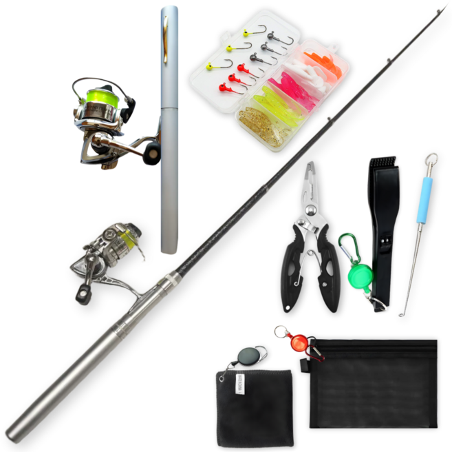 트로네틱 올인원 얼음낚싯대 세트, 실버
