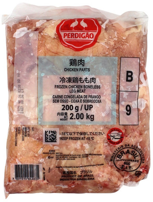 냉동 닭다리살 정육 절단 닭다리, 2kg, 2개