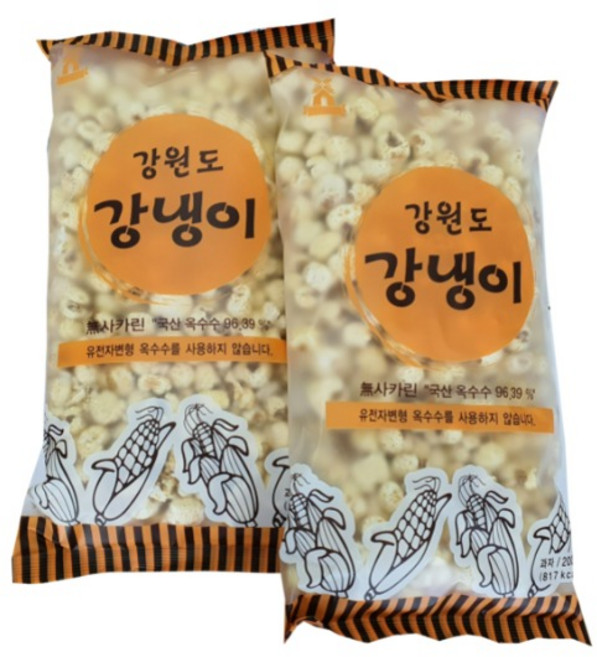 강원도 옛날 강냉이 옥수수과자 200g 2개, 4개