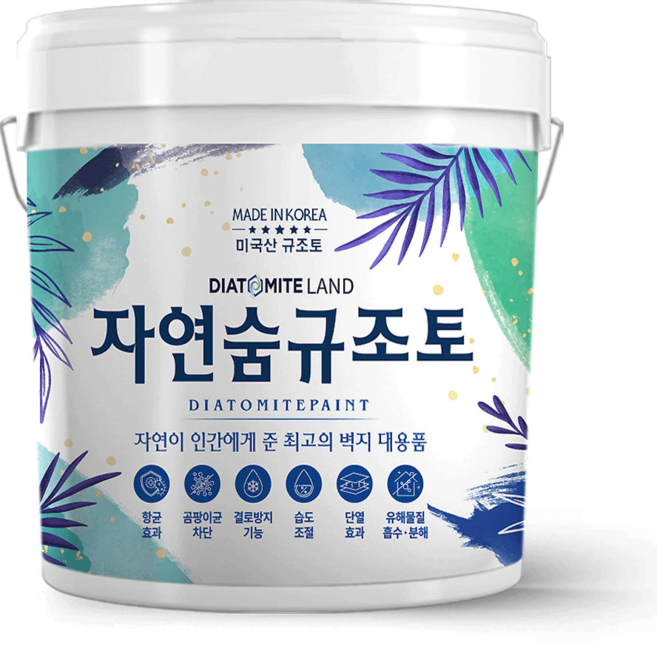 결로방지페인트 자연숨 규조토페인트 18kg 곰팡이방지 벽지 항균 베란다 실내 단열페인트, 27.블루A(하단 색상표참조), 시공도구 선택안함, 1개