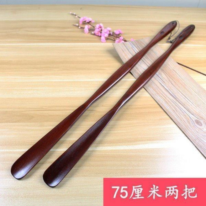 實木鞋拔子 長柄提鞋器, 75釐米兩把 全家人用著更方便, 1個