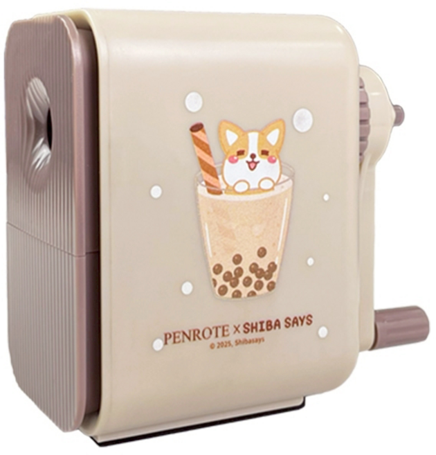 PENROTE 柴語錄 迴轉式削鉛筆機, 咖色, 1個